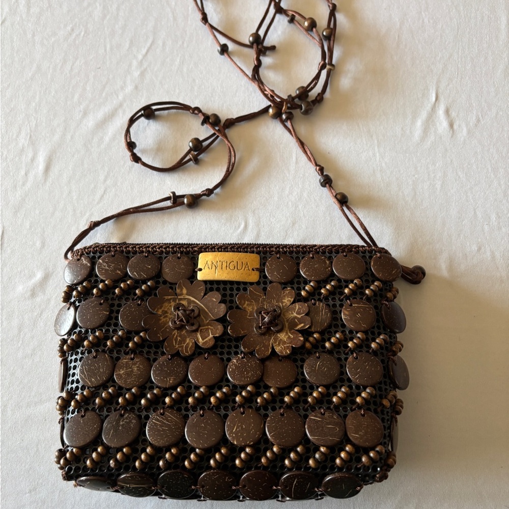 Antigua Chocolate Brown shell Shoulder Bag